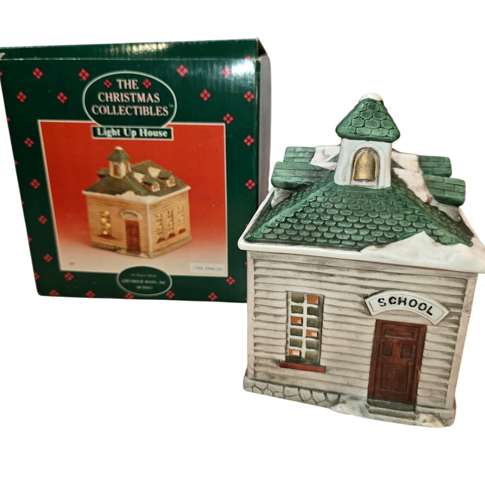 The Christmas Collectibles Light Up School House Seymour Mann #MER320